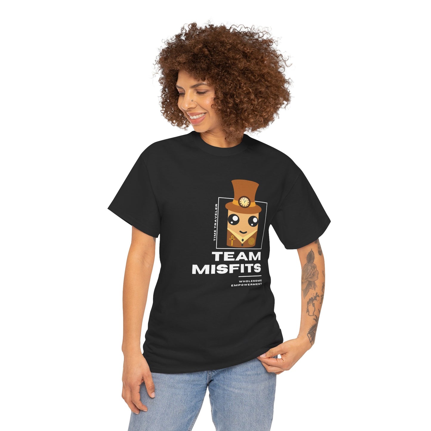 Time Traveler Marshmallow Motivational Unisex Heavy Cotton Tee