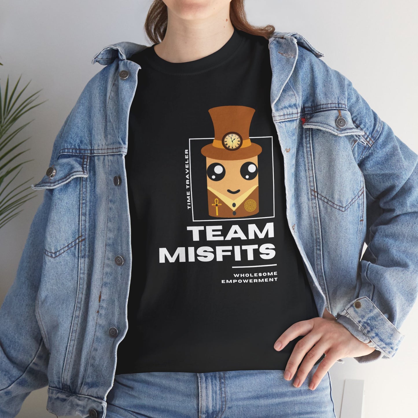 Time Traveler Marshmallow Motivational Unisex Heavy Cotton Tee