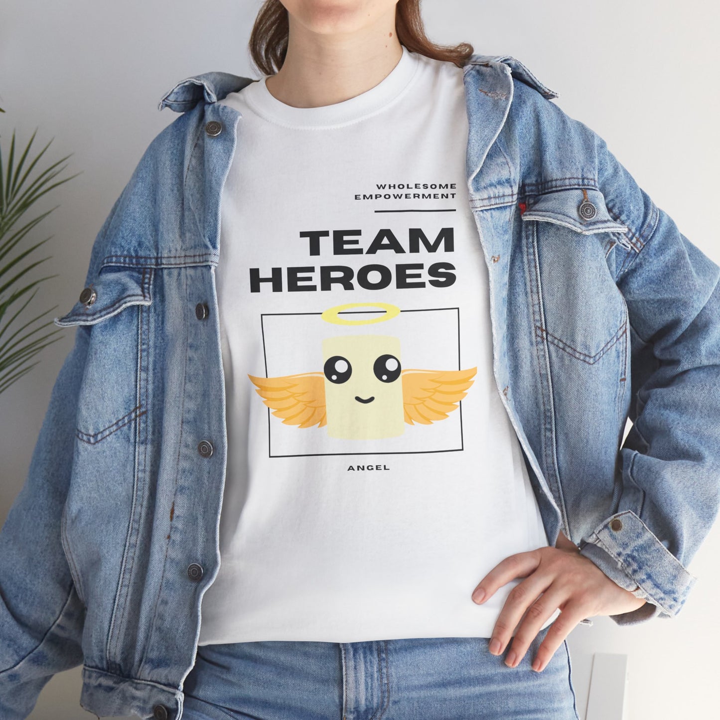 Angel Marshmallow Motivational Unisex Heavy Cotton Tee
