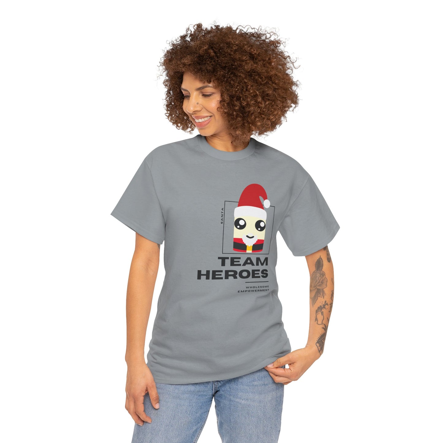Santa Marshmallow Motivational Unisex Heavy Cotton Tee