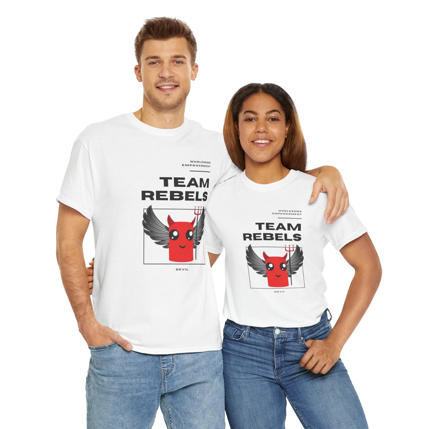 Devil Marshmallow Motivational Unisex Heavy Cotton Tee