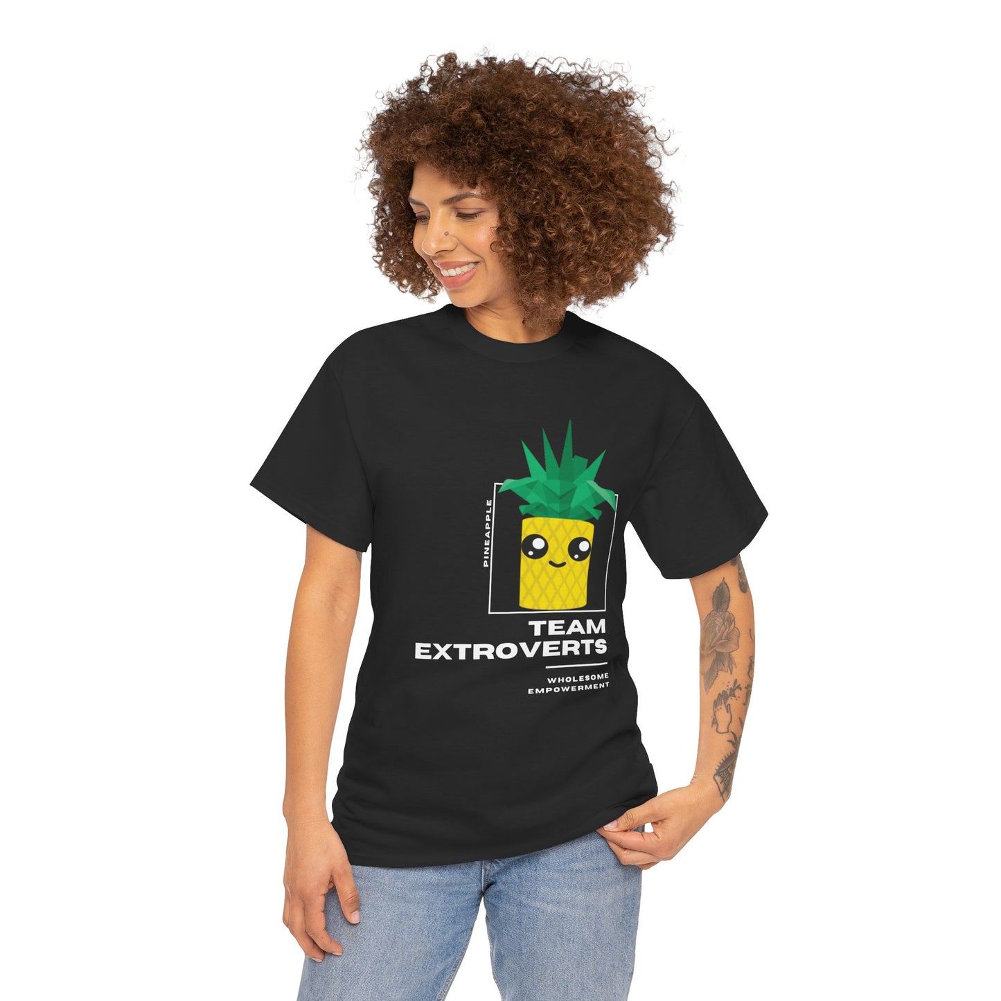 Pineapple Marshmallow Motivational Unisex Heavy Cotton Tee