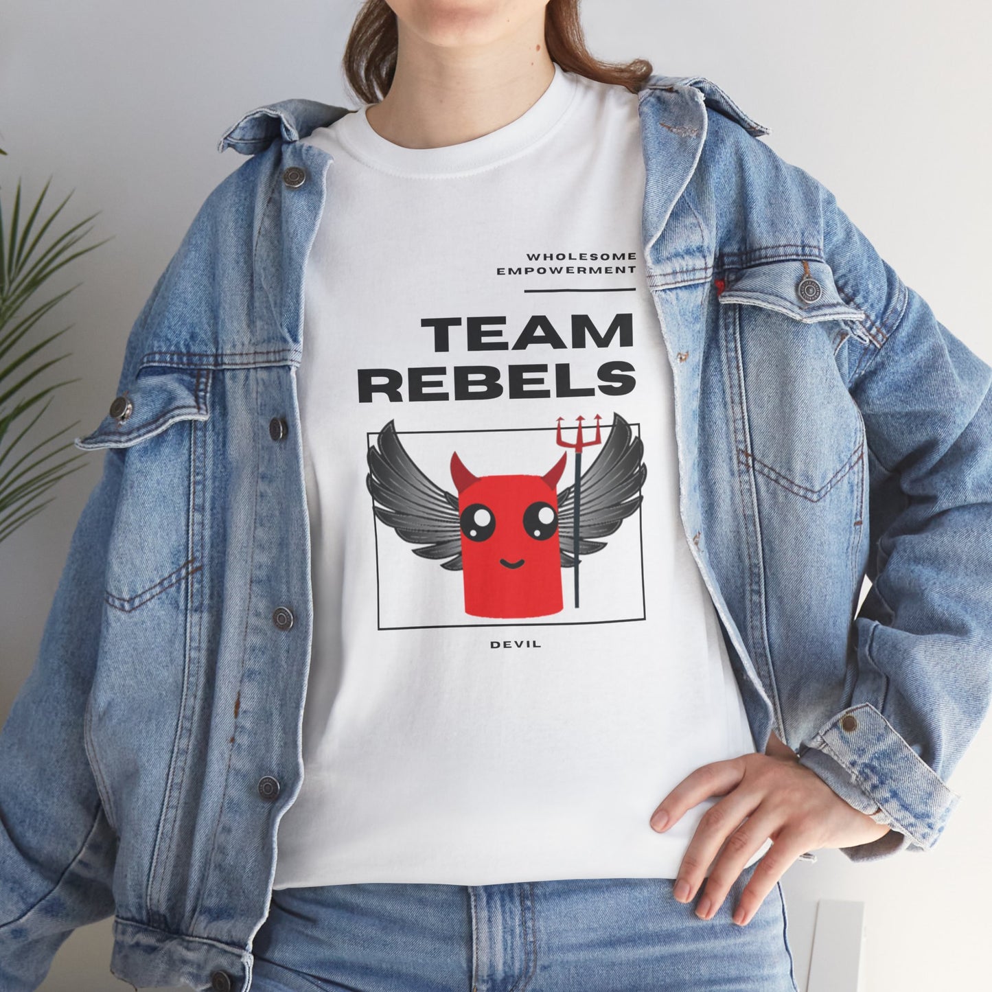 Devil Marshmallow Motivational Unisex Heavy Cotton Tee