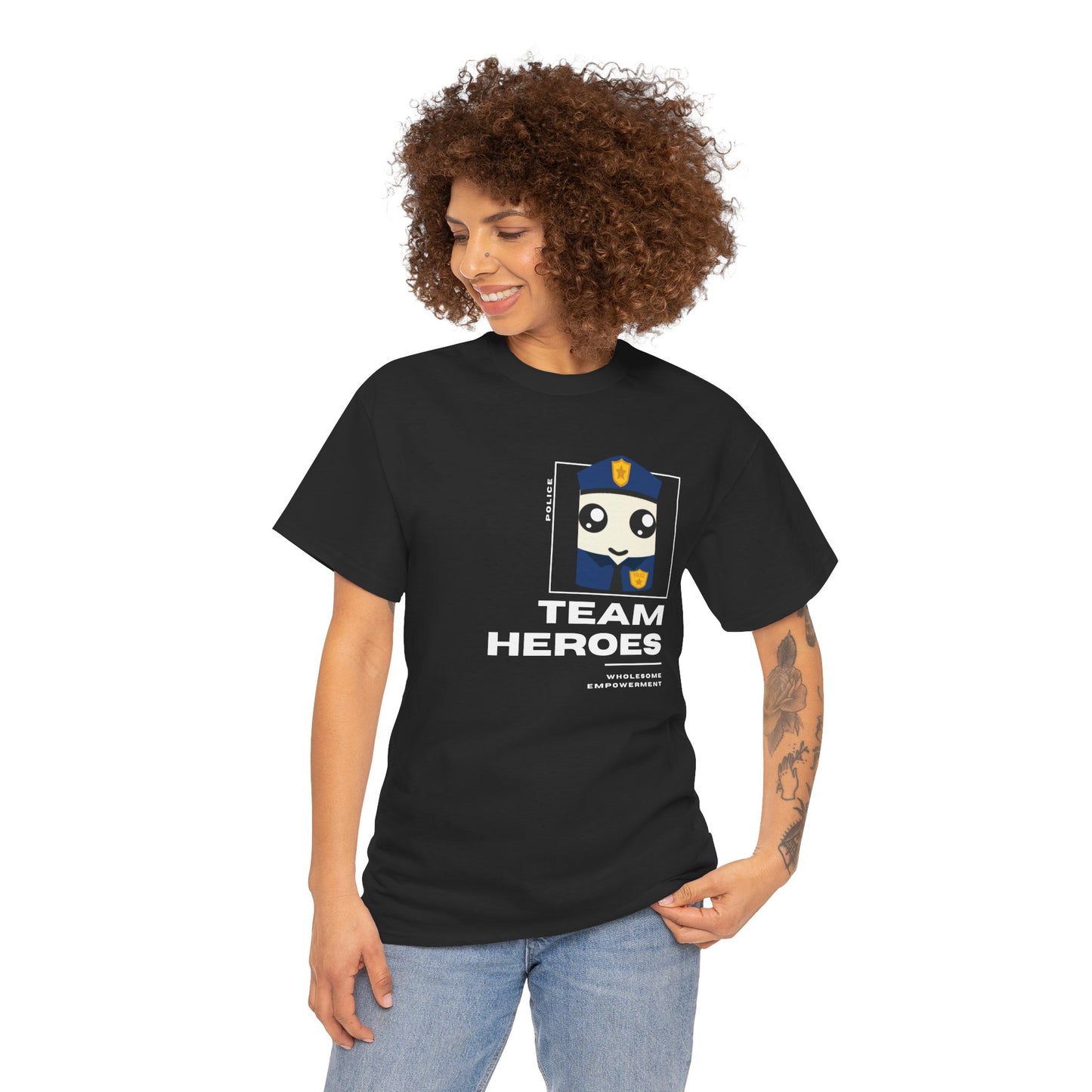 Police Marshmallow Motivational Unisex Heavy Cotton Tee