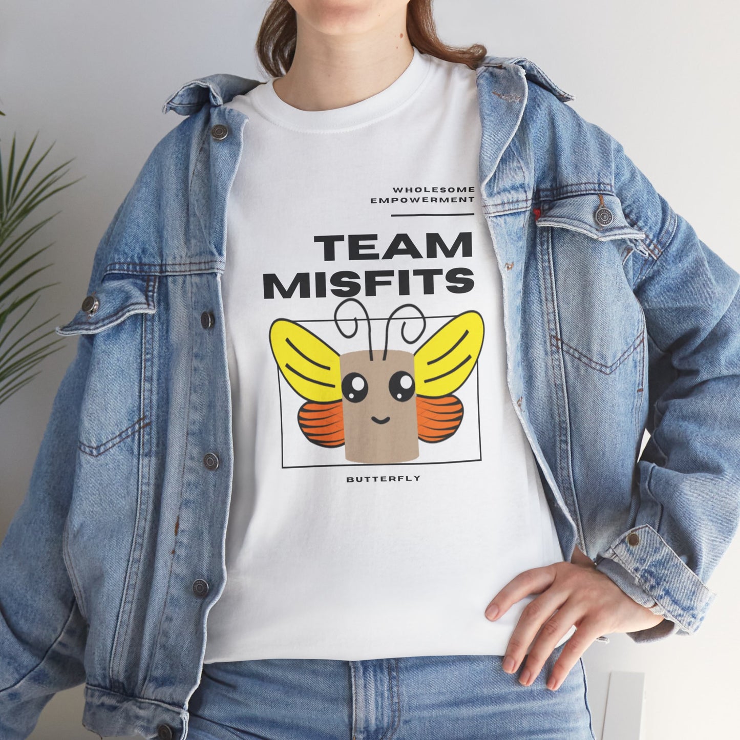 Butterfly Marshmallow Motivational Unisex Heavy Cotton Tee