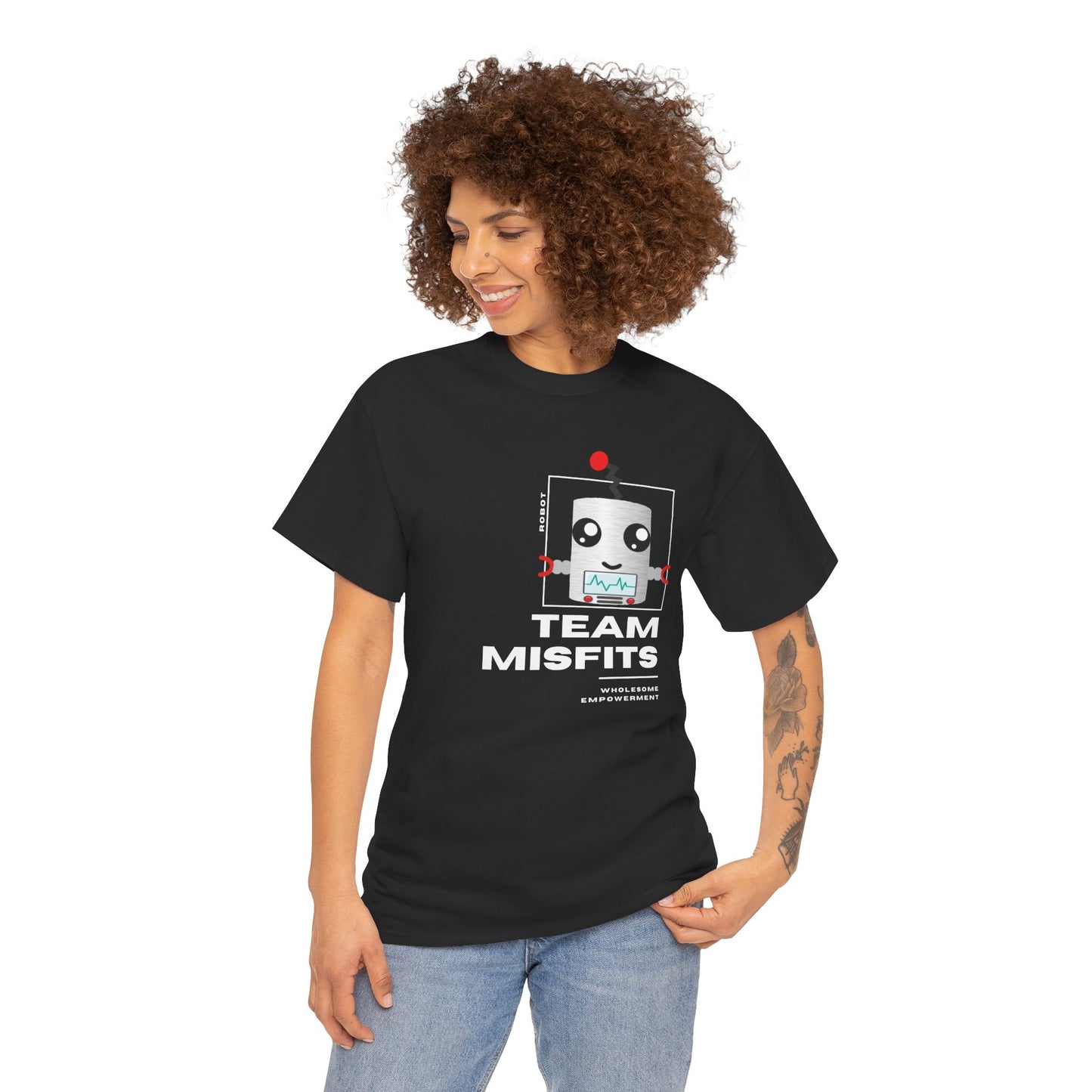 Robot Marshmallow Motivational Unisex Heavy Cotton Tee