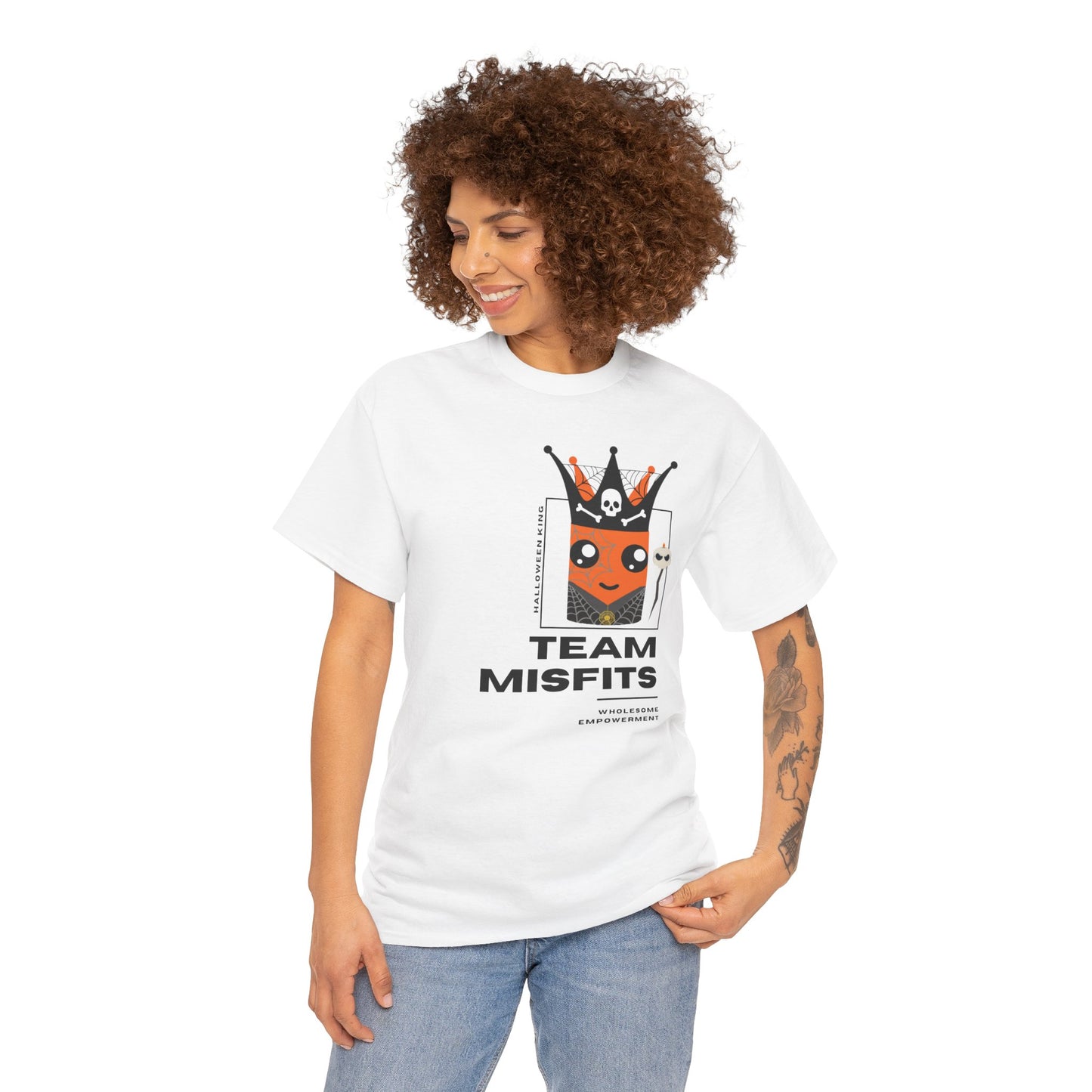 Halloween King Marshmallow Motivational Unisex Heavy Cotton Tee