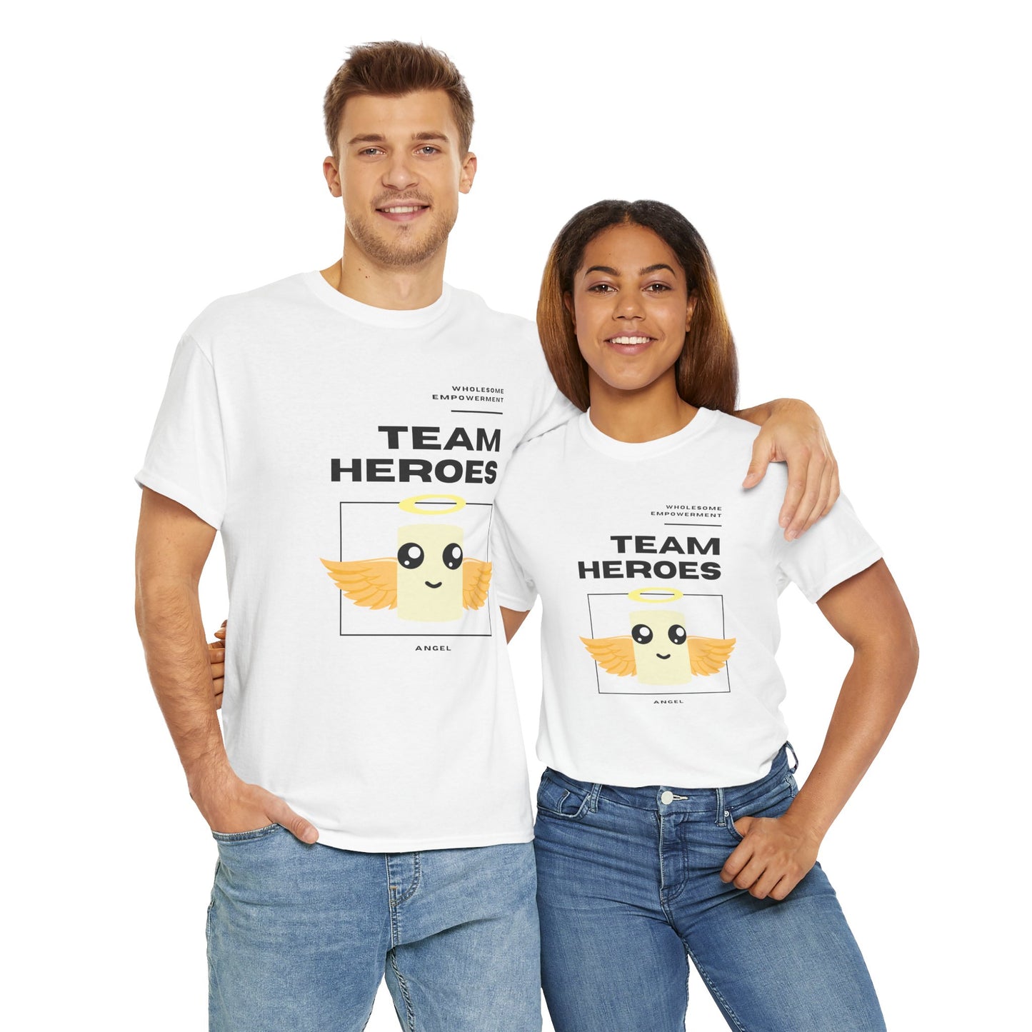 Angel Marshmallow Motivational Unisex Heavy Cotton Tee