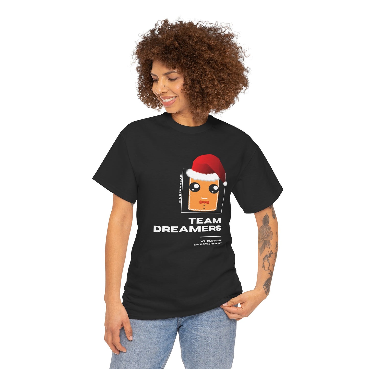 Gingerbread Marshmallow Motivational Unisex Heavy Cotton Tee