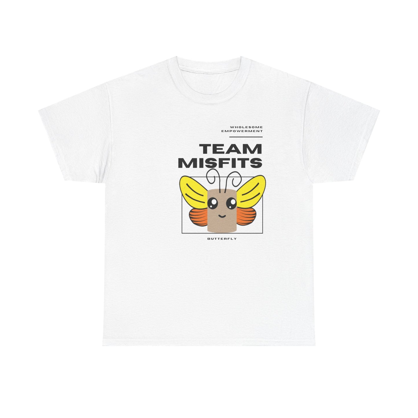 Butterfly Marshmallow Motivational Unisex Heavy Cotton Tee