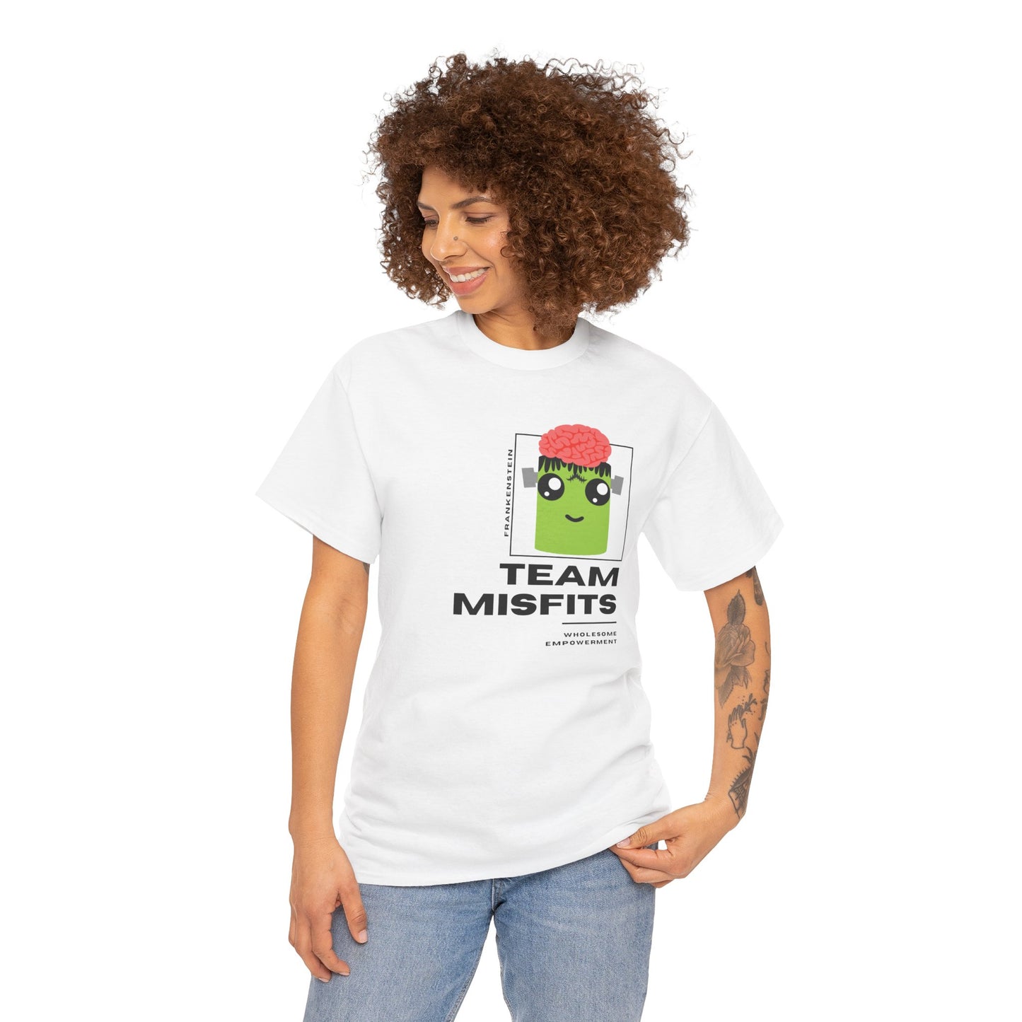 Frankenstein Marshmallow Motivational Unisex Heavy Cotton Tee