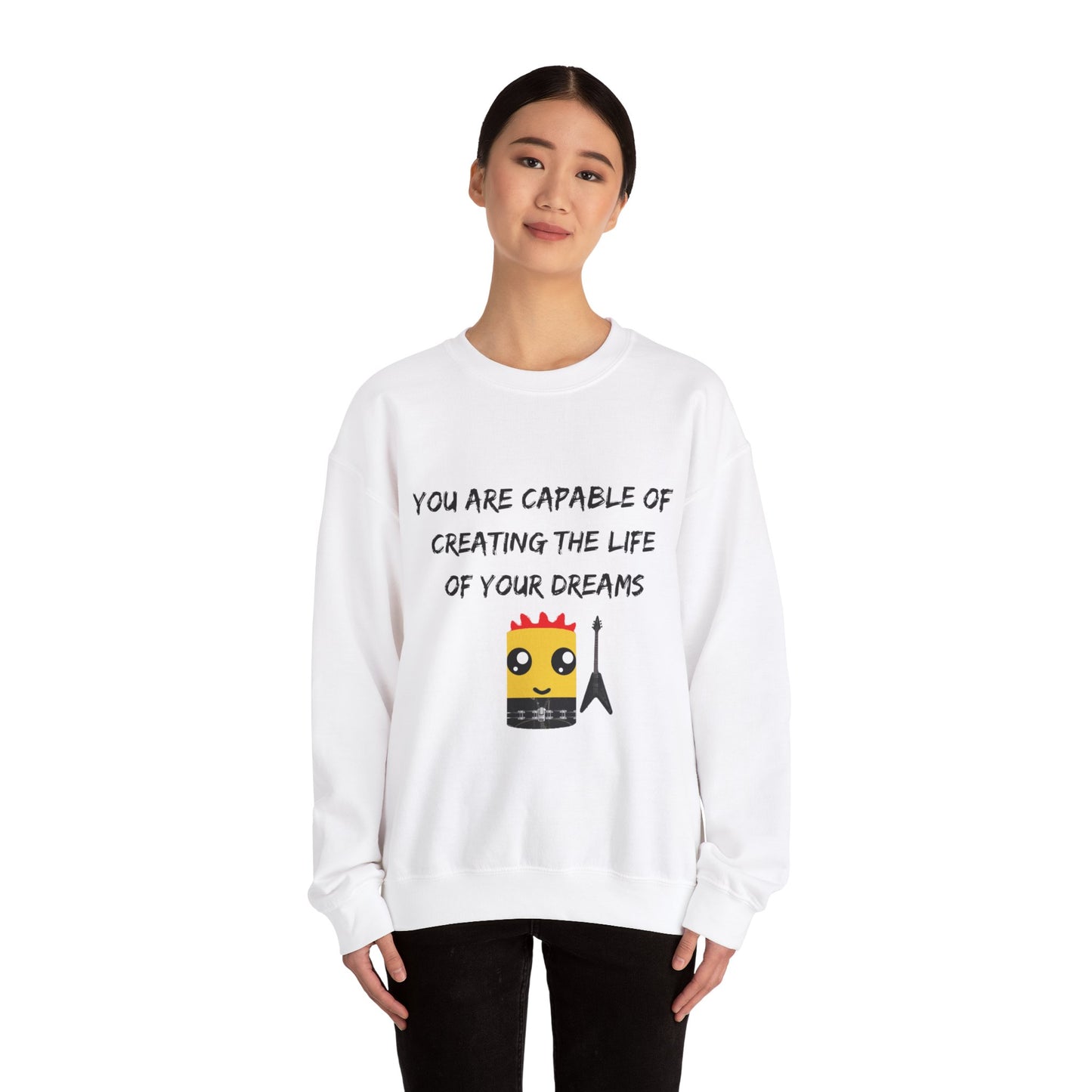 Rockstar Marshmallow Empowering Unisex Heavy Blend™ Crewneck Sweatshirt - 'Dream Life'