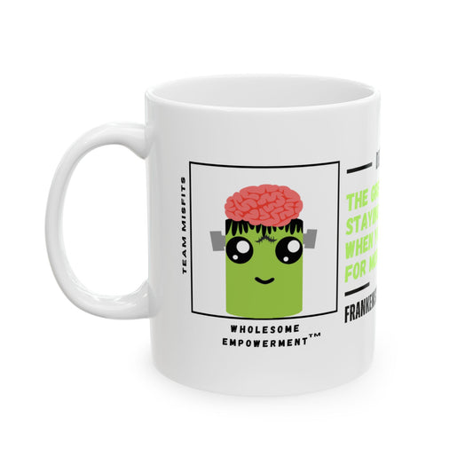 Frankenstein Marshmallow Inspirational Ceramic Mug - Motivational Gift for Self-Care and Encouragement