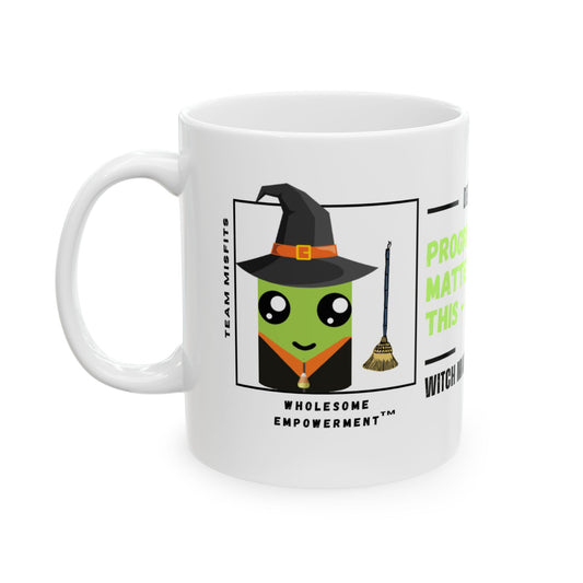 Witch Marshmallow Inspirational Ceramic Mug - Motivational Gift for Self-Care and Encouragement
