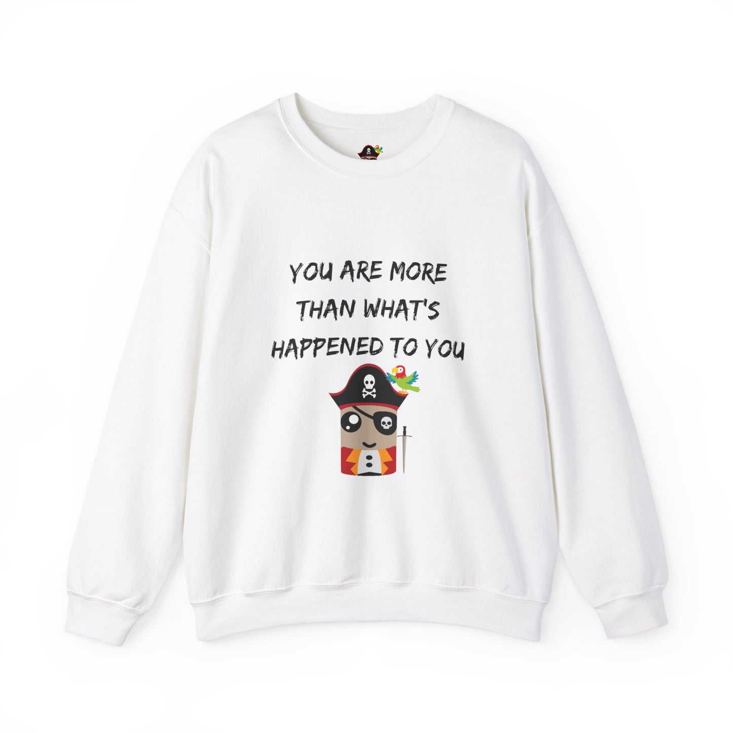 Pirate Marshmallow Empowering Unisex Heavy Blend™ Crewneck Sweatshirt - 'More than Trauma'