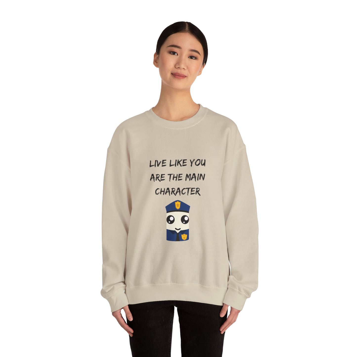 Police Marshmallow Empowering Unisex Heavy Blend™ Crewneck Sweatshirt - 'Main Character'