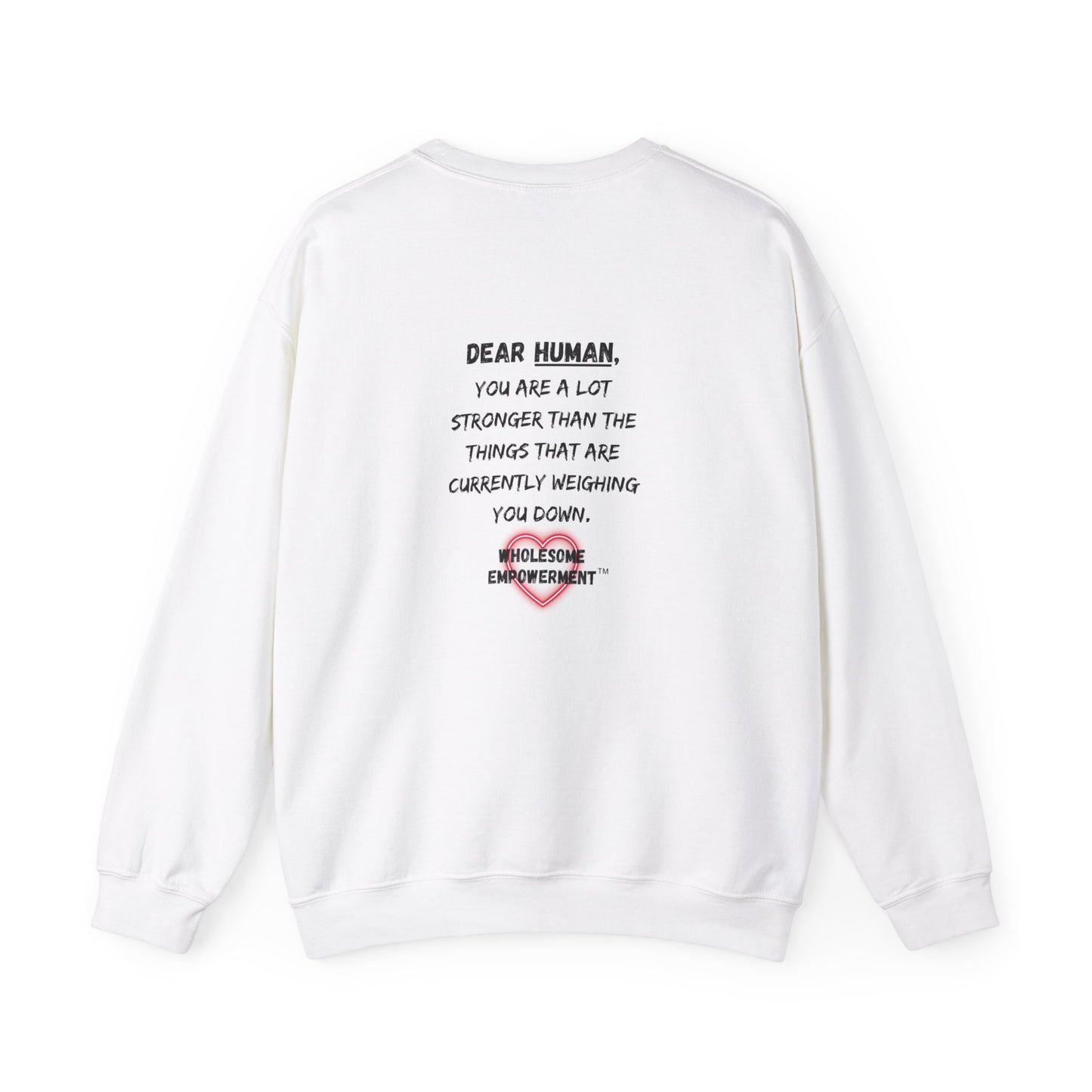 Neapolitan Marshmallow Empowering Unisex Heavy Blend™ Crewneck Sweatshirt - 'Ask for Help'