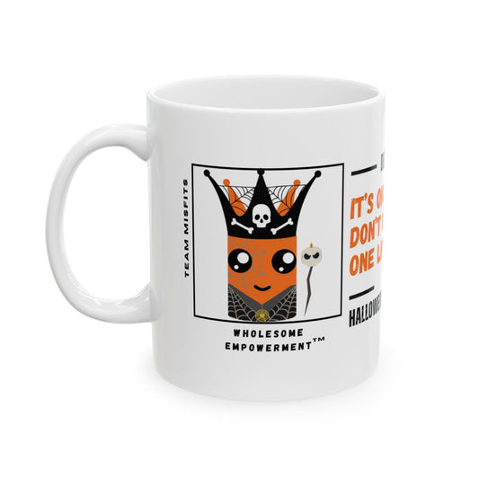 Halloween King Marshmallow Inspirational Ceramic Mug - Motivational Gift for Self-Care and Encouragement