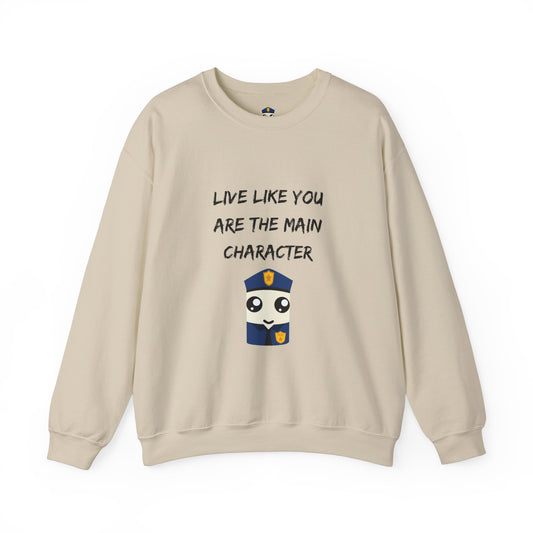 Police Marshmallow Empowering Unisex Heavy Blend™ Crewneck Sweatshirt - 'Main Character'