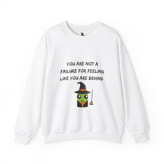 Witch Marshmallow Empowering Unisex Heavy Blend™ Crewneck Sweatshirt - 'Left Behind'