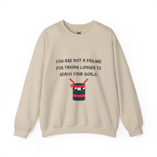 Ninja Marshmallow Empowering Unisex Heavy Blend™ Crewneck Sweatshirt - 'Reach Your Goals'