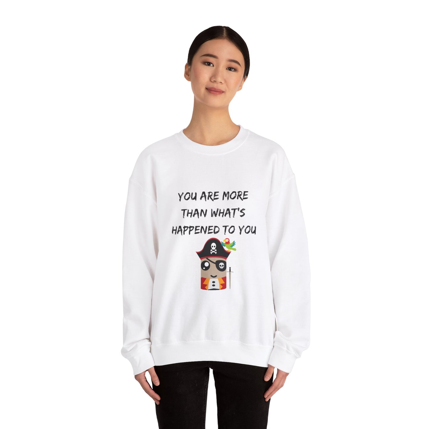 Pirate Marshmallow Empowering Unisex Heavy Blend™ Crewneck Sweatshirt - 'More than Trauma'