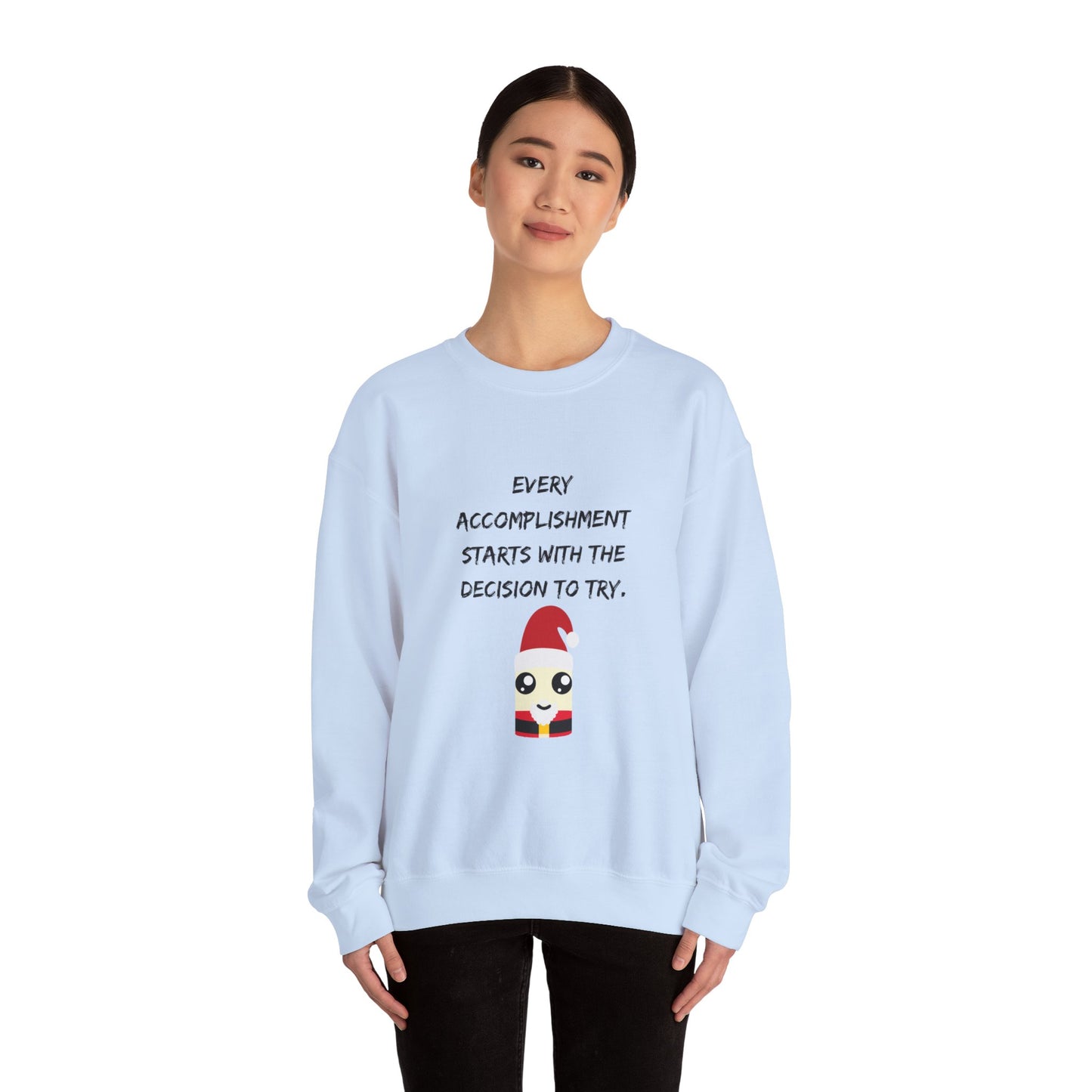 Santa Marshmallow Empowering Unisex Heavy Blend™ Crewneck Sweatshirt - 'Accomplishments'