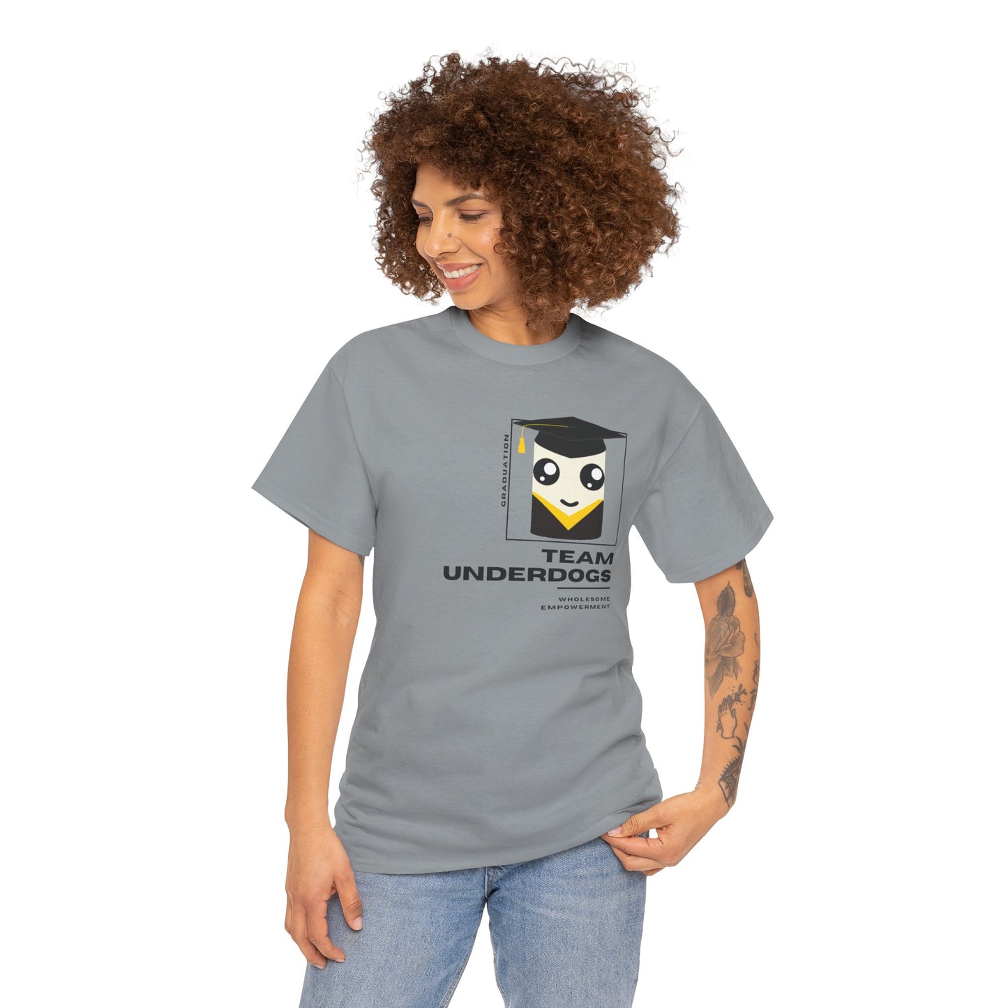 Graduate Marshmallow Motivational Unisex Heavy Cotton Tee