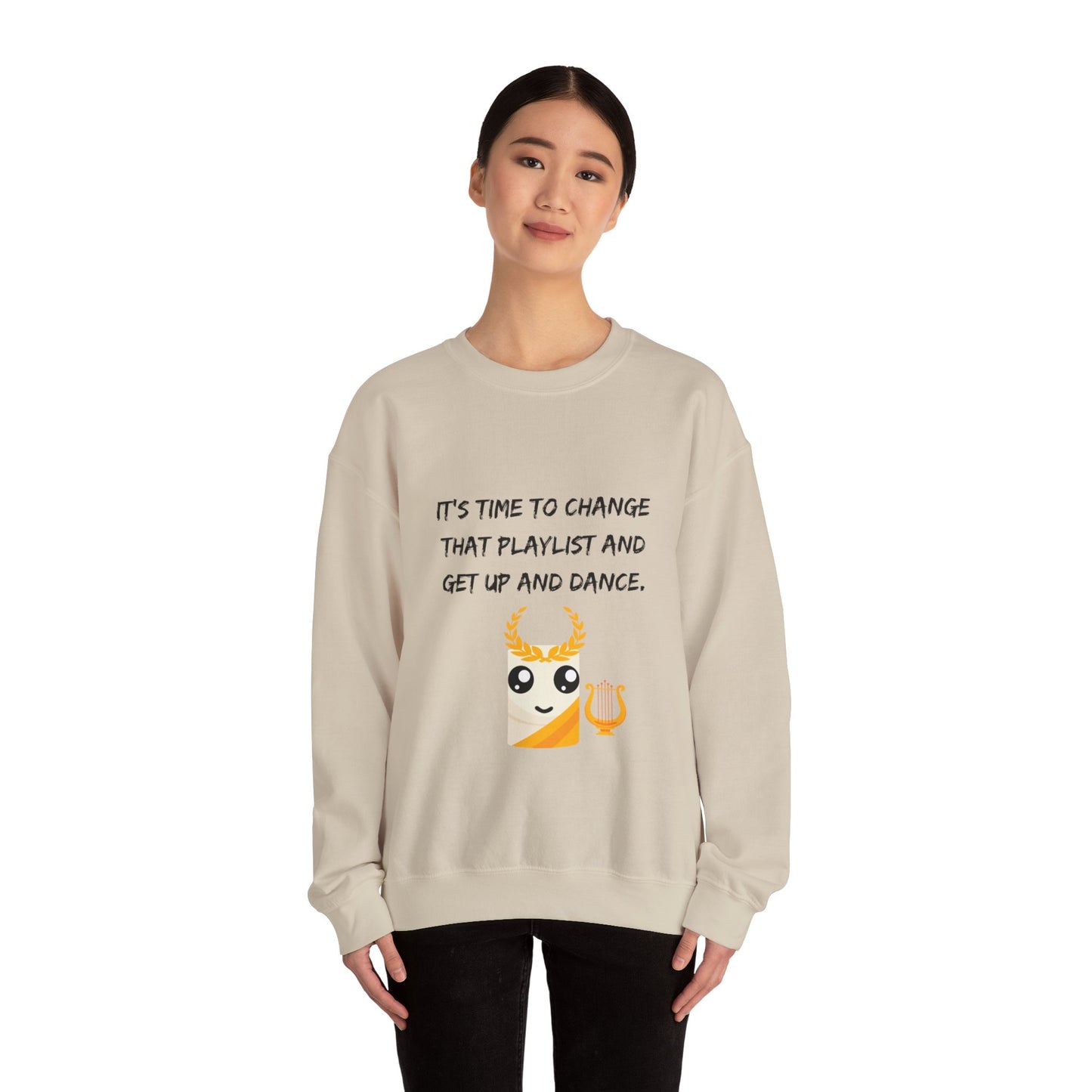 Greek Marshmallow Empowering Unisex Heavy Blend™ Crewneck Sweatshirt - 'Your Playlist'