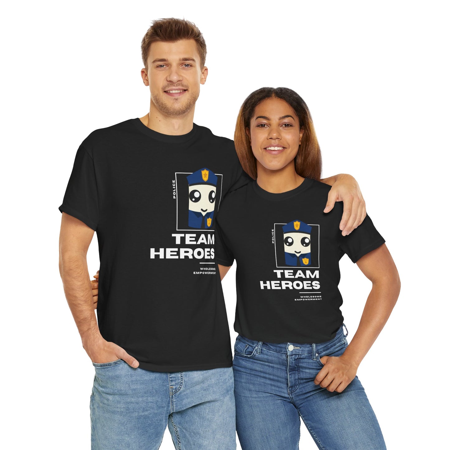 Police Marshmallow Motivational Unisex Heavy Cotton Tee