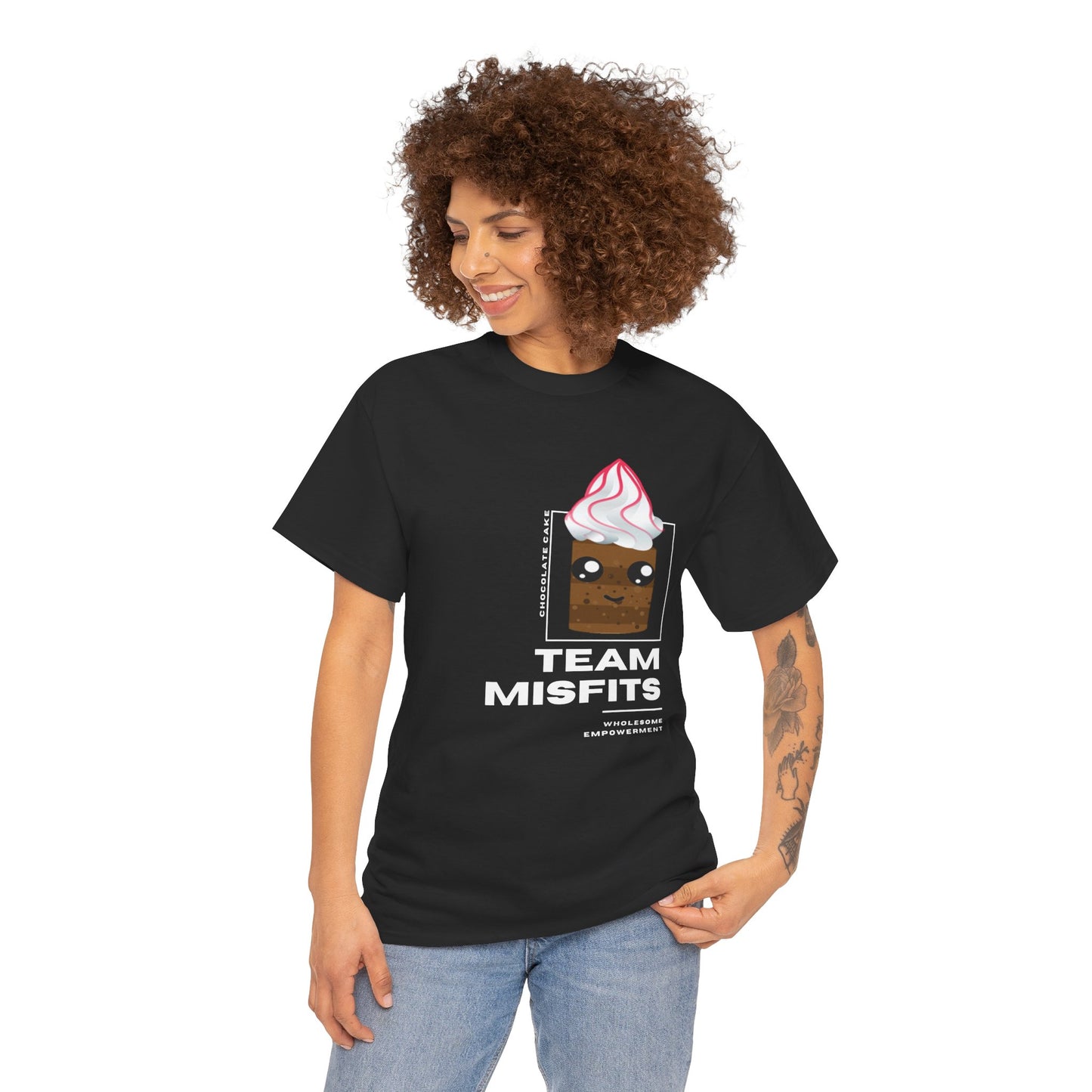 Chocolate Cake Marshmallow Motivational Unisex Heavy Cotton Tee